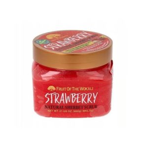 Fruit of the wokali strawberry natural sherbet body scrub