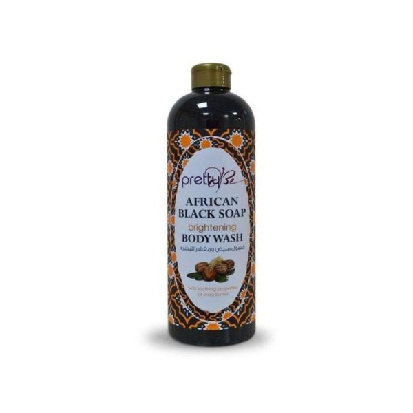 Pretty Be African Black Soap Brightening Exfoliating Body Wash