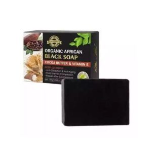Pei Mei Organic African Black Soap With Cocoa Butter & Vitamin E