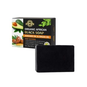 Pei Mei Organic African Black Soap With Avocado Oil & Argan Oil