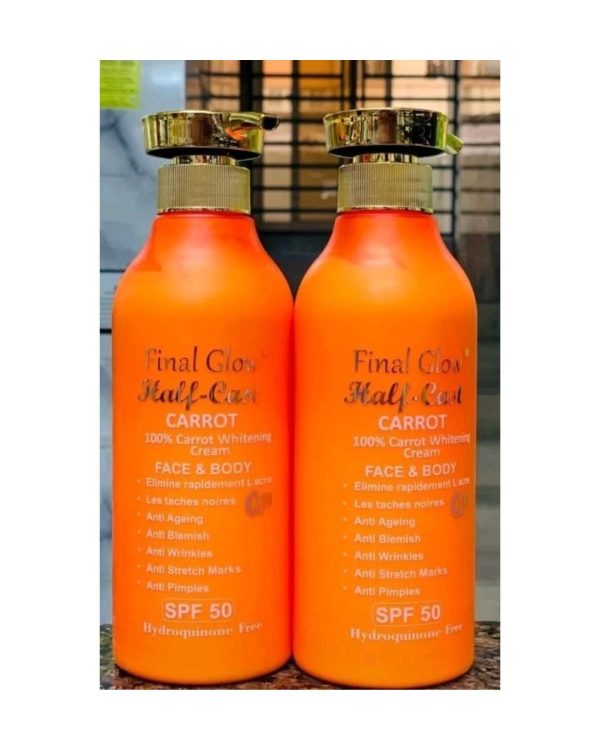 Final Glow Half-Cast With Carrot Whitening Face and Body Cream